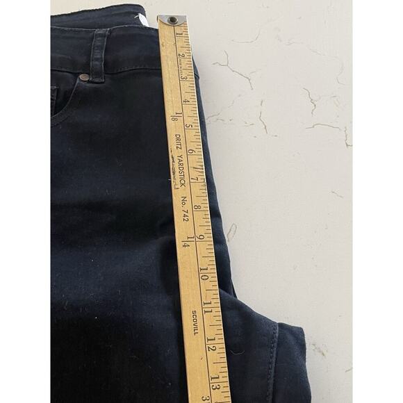 Between US Womens Straight Leg Jeans Size 24 Black Stretch High Rise Zip Casual - Picture 13 of 15